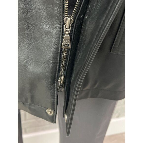 Jos. A. Bank Men Black Leather Jacket With Quilted Lining Size XXL - Picture 9 of 15